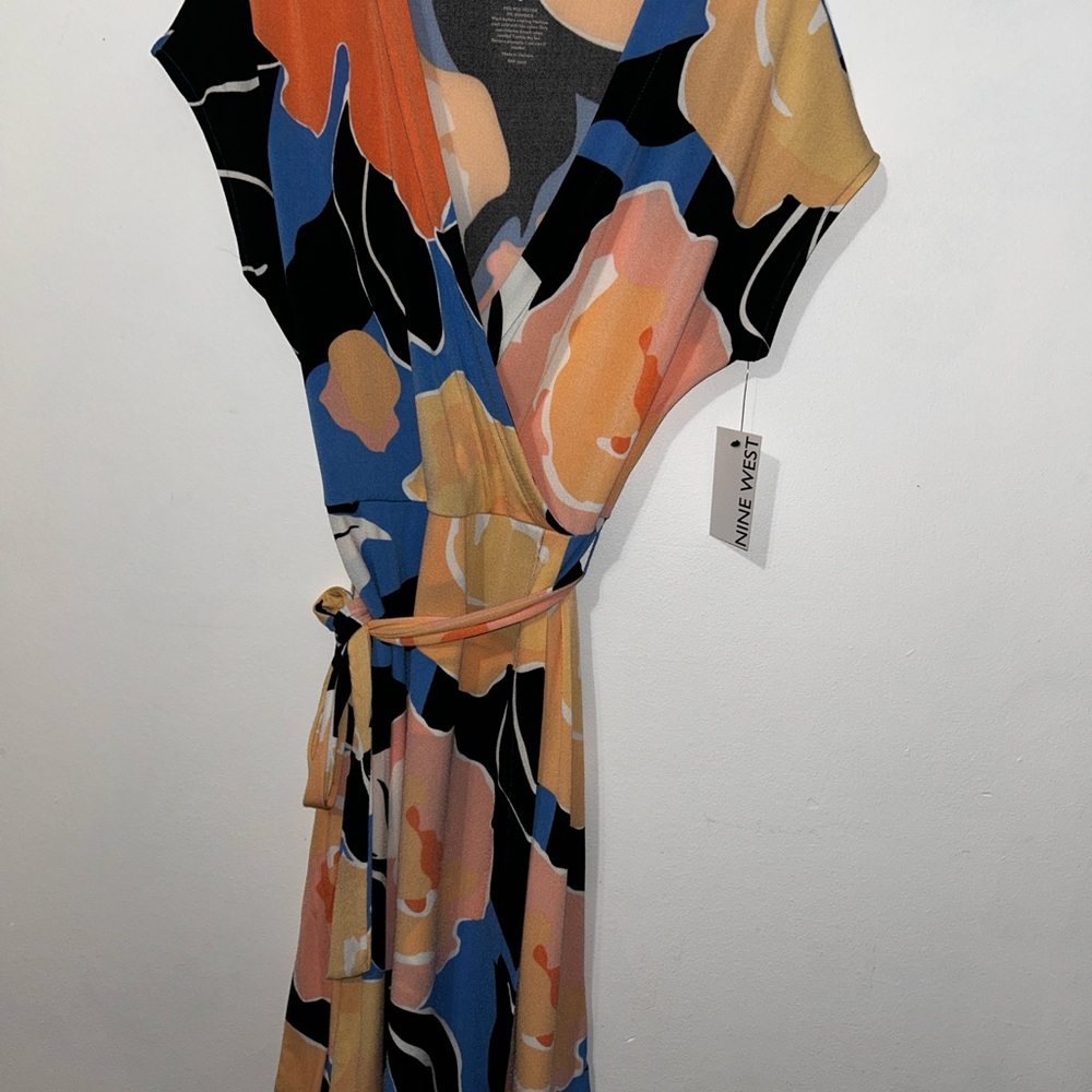 Nine West Multicolor Abstract Print Dress